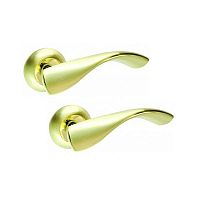 Ручки на розеті KEDR R10.049-AL PB/SB золото/матове золото